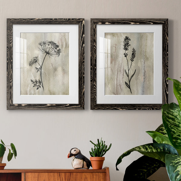 August Grove® SumiE Silhouette I 2 Piece Print Wayfair